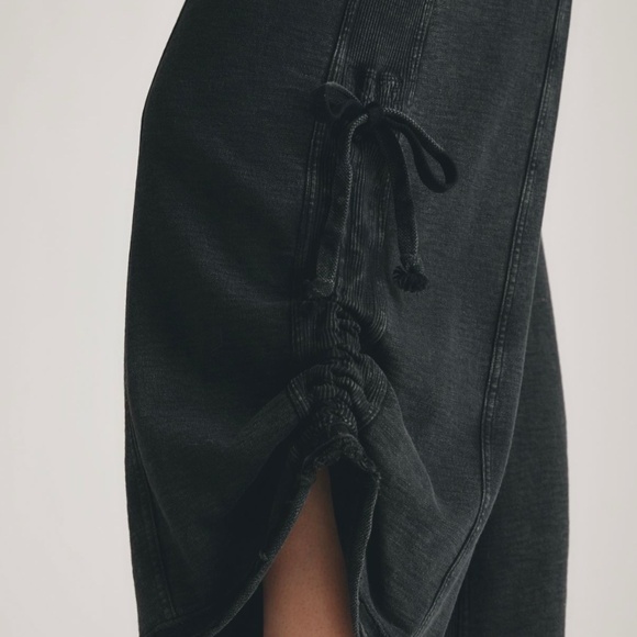 Anthropologie Daily Practice "Horizon Wide-Leg Black Knit Jumpsuit" Size Medium - Picture 3 of 13